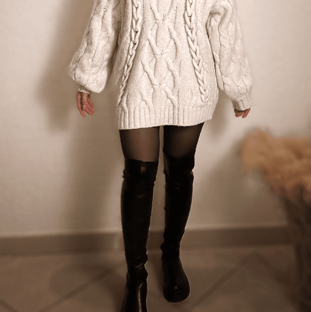 Schwarze Overknee-Stiefel